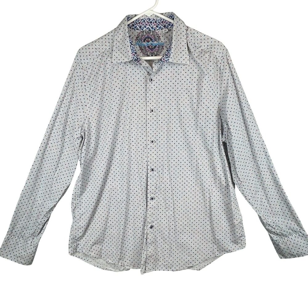 Robert Graham Mens XL Classic Fit Geometric Dot Print Button Down‎ Shirt